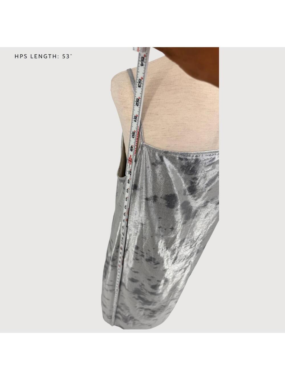 Norblack Norwhite Metallic Slip Dress Silver M - Picture 5 of 9